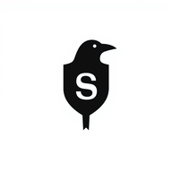 scrow-Logo: eine Krähe mit einem S auf der Brust